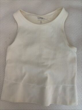 YPB Cream Ribbed Tank Top - Women's XS